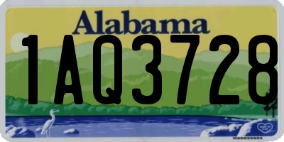 AL license plate 1AQ3728