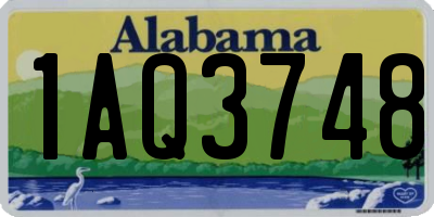AL license plate 1AQ3748