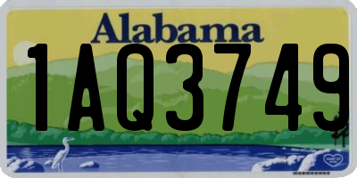 AL license plate 1AQ3749