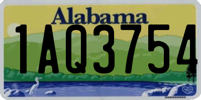 AL license plate 1AQ3754