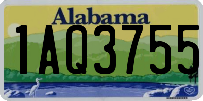 AL license plate 1AQ3755
