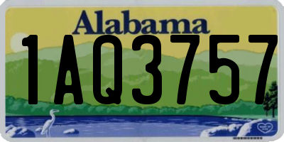 AL license plate 1AQ3757
