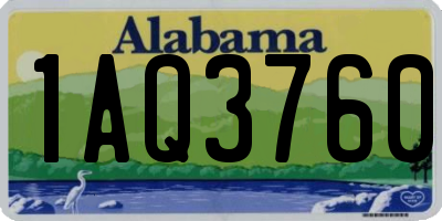 AL license plate 1AQ3760