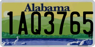 AL license plate 1AQ3765