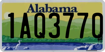 AL license plate 1AQ3770