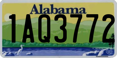 AL license plate 1AQ3772