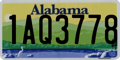 AL license plate 1AQ3778