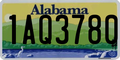 AL license plate 1AQ3780