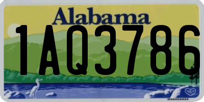 AL license plate 1AQ3786
