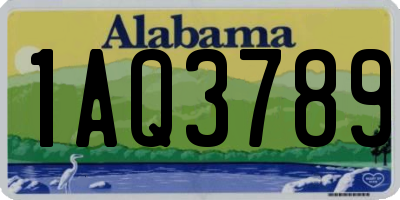 AL license plate 1AQ3789