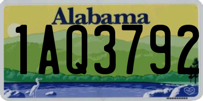 AL license plate 1AQ3792