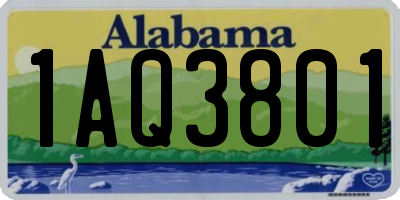 AL license plate 1AQ3801