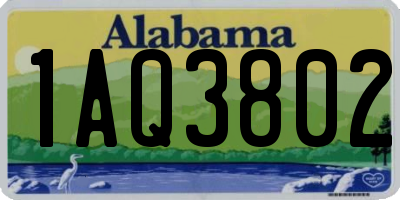 AL license plate 1AQ3802