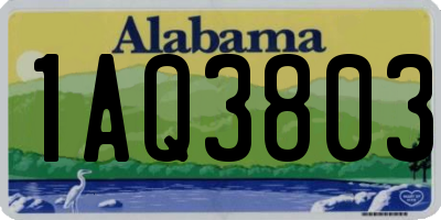 AL license plate 1AQ3803