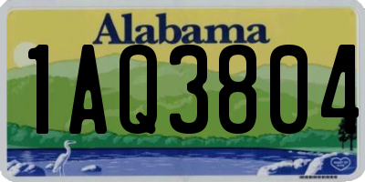 AL license plate 1AQ3804