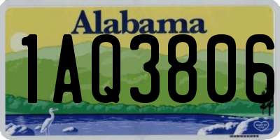 AL license plate 1AQ3806