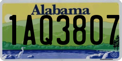 AL license plate 1AQ3807