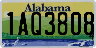 AL license plate 1AQ3808