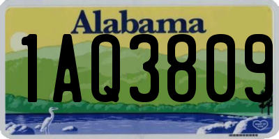 AL license plate 1AQ3809