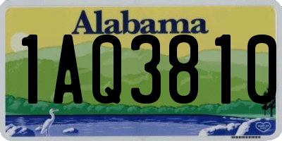 AL license plate 1AQ3810