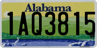 AL license plate 1AQ3815