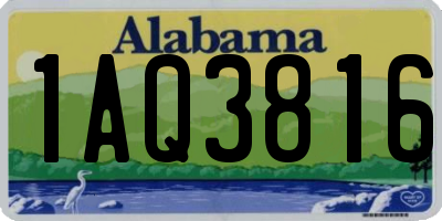 AL license plate 1AQ3816