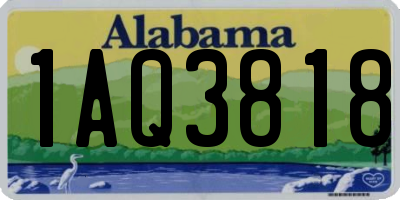 AL license plate 1AQ3818