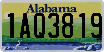 AL license plate 1AQ3819
