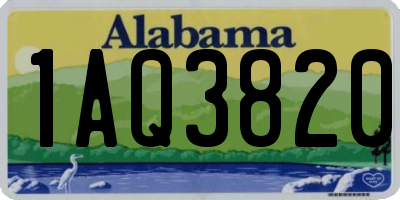AL license plate 1AQ3820