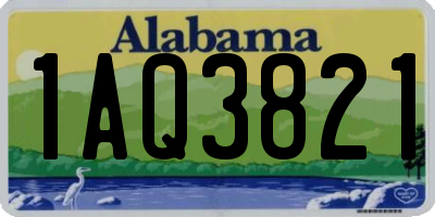 AL license plate 1AQ3821