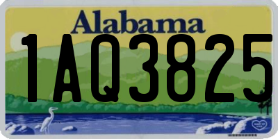 AL license plate 1AQ3825