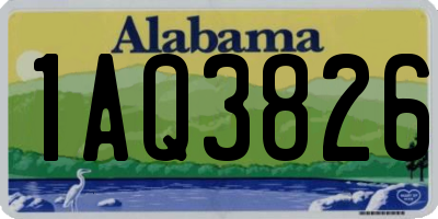 AL license plate 1AQ3826