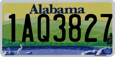 AL license plate 1AQ3827
