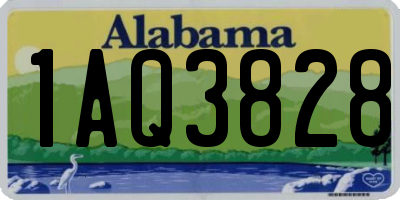 AL license plate 1AQ3828