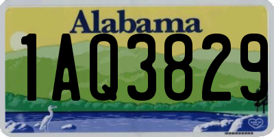 AL license plate 1AQ3829