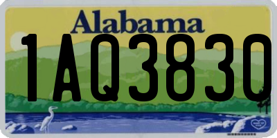 AL license plate 1AQ3830