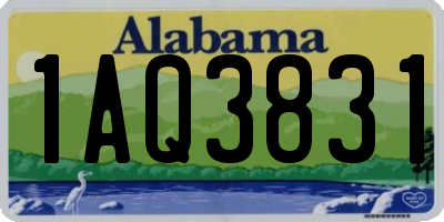 AL license plate 1AQ3831