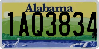 AL license plate 1AQ3834