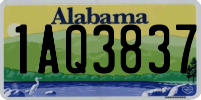 AL license plate 1AQ3837
