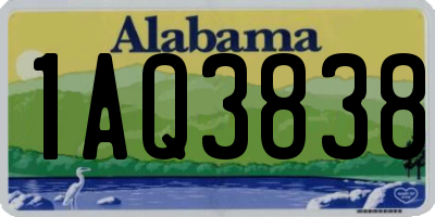 AL license plate 1AQ3838
