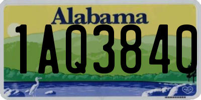 AL license plate 1AQ3840