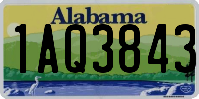 AL license plate 1AQ3843