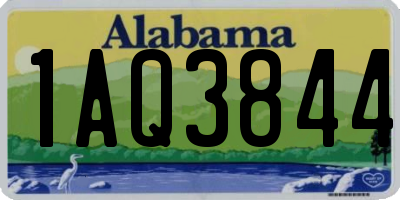 AL license plate 1AQ3844