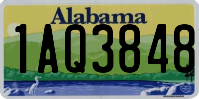 AL license plate 1AQ3848