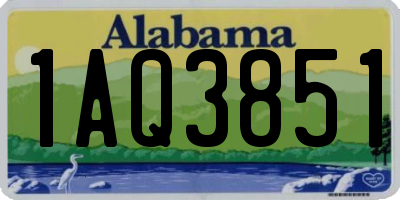 AL license plate 1AQ3851