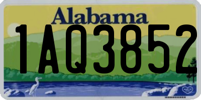 AL license plate 1AQ3852