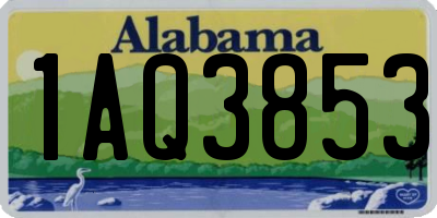 AL license plate 1AQ3853