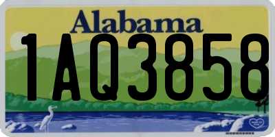 AL license plate 1AQ3858