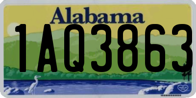AL license plate 1AQ3863
