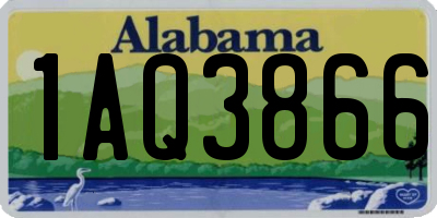 AL license plate 1AQ3866